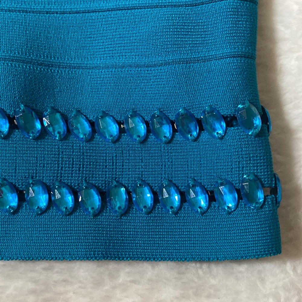 2B Bebe Blue Bandage Dress 👗 - Picture 4 of 8